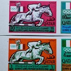 Qatar 1966 Perf   Imperf Olympics Mnh 1968 Overprint 12 Margin Stamps Sc  240 00