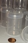 Lot Of 30 Clear Plastic Round Wide-mouth Storage Jars 2oz Screw-on Lids Crafts