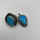 Sterling Silver Natural Turquoise Ring Navajo Southwest   Necklace Slide Vintage