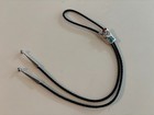 Native American Navajo Sterling Silver Turquoise Coral Bolo Tie