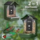 Smart Bird Feeder With Camera Solar Powered Solar Roof - New
