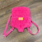 Build A Bear Workshop Pink Fuzzy Heart Backpack Carrier Pouch Purse