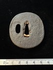 Japanese Sword Tsuba Iron Wakizashi Sword Guard Edo Period Tosogu Koshirae Used
