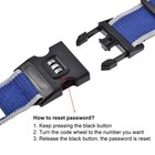 4 X Luggage Straps Suitcase Belts With Buckle Combination Lock 2mx5cm Blue Gray