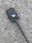 Vintage Aztec Mayan 900 Silver With Small Blue Stone Souvenir Spoon - 9 Grams