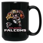 Atlanta Falcons Freddie Falcon Logo Mascot Black 15 Oz Ceramic Coffee Mug Cup
