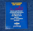 Vintage 1985 The Goonies Movie Activity Book By Frank Smith 80 s 15b