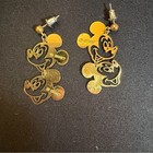 1980s Disney Vintage Gold Mickey Mouse Earrings From Disney Parks