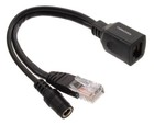 Poe Injector   Splitter Cable Set  Dc Power   Data Ethernet Rj45 Send   Receive
