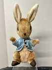 Vintage Beatrix Potter 16    Peter Rabbit Plush Velvet Jacket Slippers Eden Toys