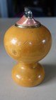 Vintage Evans Wood Base 5 1 2  Tall Table Lighter G
