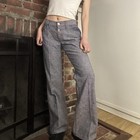 1960s Levi   s For Gals Grey Flare Trousers Big E Pants