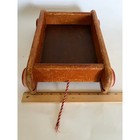 Vintage Playskool Wooden Pull Cart Wheeled Wagon Toy Rustic Retro 1950s