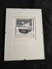 Vtg  Matted signed Titled Mini Tapestry Weave Art 