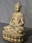 Antique Cast Iron Tibetan Amitabha Buddha Statue 14cm High 