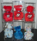 6 Ty Beanie Bears In Collector Plastic Cases Lot