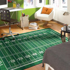 Tailgate Green Football 4 Ft  X 8 Ft  Novelty Area Rug