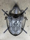 Medieval Knight Wall Armor Helmet 2 Swords Similiar Item Featured On The Office
