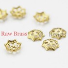 300 Pieces Raw Brass Bead Caps - 6mm  1862c-u-28 
