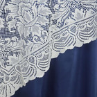 72x72  Ivory Lace Table Overlay With Large Flowers Wedding Party Catering Linens