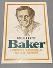 1978 Tennessee Republican Howard Baker For United States Senate Campaign Poster
