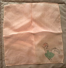 Vintage Risque Sultry Pin Up Handkerchief Hankie Sheer W lady