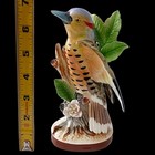 Vintage Porcelain Flicker Bird Figure Majolica Glaze Japan Antique Ceramic Read