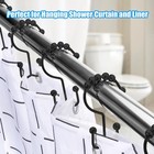 Shower Curtain Hooks double Sided Black Shower Curtain Hooks Rust Proof set Of 1