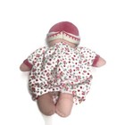 Carter s Baby Doll Plush Blonde Pink Flowers Hat Soft Lovey Rattle 39455