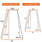 Tecspace 2-color 6 6 Ft 9 6 Ft Adjustable Height Yoga Stand   18 Ft Aerial Silk
