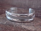 Native American 5 8  Navajo Indian Sterling Silver Bracelet Cuff - Tahe