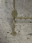 Vintage Style Cream Gold Metal Plate Display Stand Leaf Vine Tabletop Easel 11   