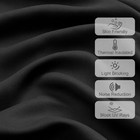 Short Blackout Curtains 36 Inch Length 2 Panels Black Rod Pocket 30 In