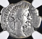 Ancient Roman Silver Denarius Emperor Commodus Ngc Genuine Coin 177-192ad
