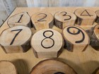 Burnt Engraved Live Edge Wooden Table Numbers Wedding Decor Numbers 1-20 Rustic