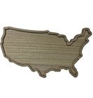 Usa United States And Stars Shaped 3 Wooden Server Trays Art Craft  Mosaic