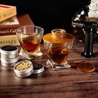 Whiskey Cocktail Smoker With Torch 3 Tins Of Wood Chips And 2   twisted  Glasses