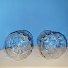 Clear Blown Thin Ribbed Glass Wall Sconce W pinched Rim Tulip Shape 5 5  Lot  2