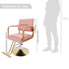 Salon Chair 360 Swivel Adjustable Hydraulic Pink Gold Stylist Beauty Seat