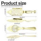 1set Absinthe Spoon  6 3 Inch 304 Stainless Steel Wormwood Spoon Gold