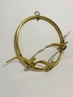 Vintage Brass Seagulls In Flight Mobile Hanging Brass Birds On Ring 3d Mcm Decor