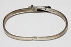 Belt Bangle Bracelet Sterling Silver 925 Mexico Adjustable Hinged Vintage