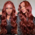 Unice Reddish Brown Body Wave Bundles Human Hair Extensions Cooper Red Weaves 9a