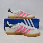 Adidas Gazelle Indoor Shoes   Off White Beige Lucid Pink   Jq1096   Women s 9