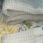 Onsen Supima Cotton Waffle Bath  Sheet   Face Towel Grey Mist Euc