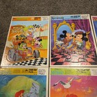 Vtg Lot Of 11 Walt Disney Golden Frame Tray Puzzles Mickey Princess Pooh Bambi