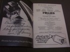 1971 Playbill  Follies - Winter Garden Theatre  Nyc Yvonne De Carlo