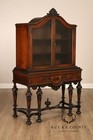 Rockford Republic Furniture Company 1920 s Walnut China Display Cabinet