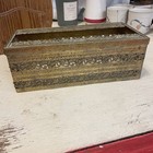 Mcm Vintage Brass Tone Metal Vanity Tissue Box Cover Holder Hollywood Regency