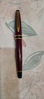 Waterman Expert Ii Red Plastic Fountain Pen Gold Plated Medium Nib France 